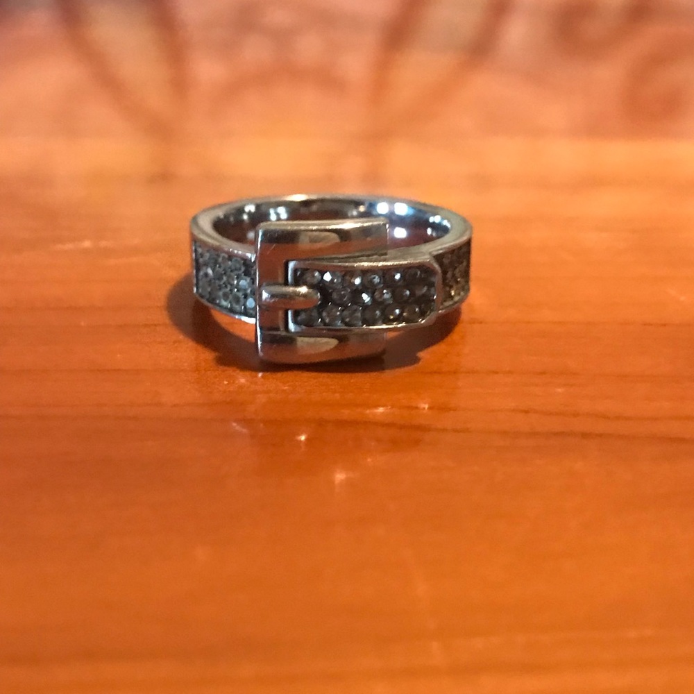 Silver Michael Kors Belt Ring